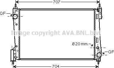 PRASCO OLA2423 Radiator, motorkjøling