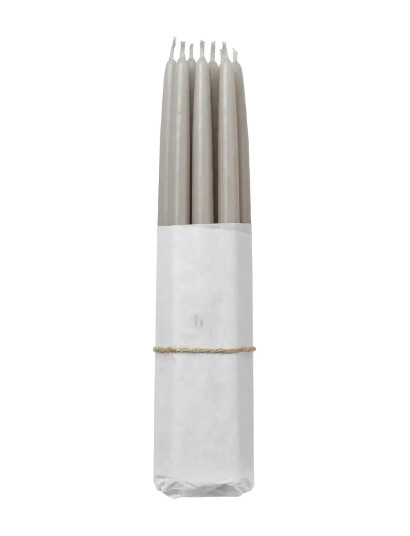 Broste Copenhagen Smooth Taper Candle Grey H:21CM