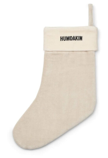 Humdakin julestrømpe velvet Light stone