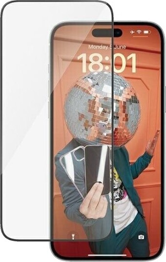 Panzerglass Ultra-Wide Fit Skjermbeskytter til iPhone 15 Plus med Personvernfilter