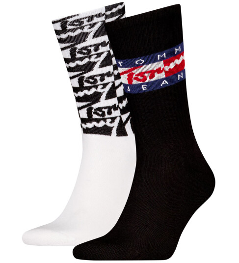 Tommy Hilfiger Sokker 2 pack Svart/Hvit 39/42 Sokker 39 42