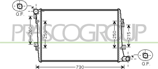 PRASCO AD320R006 Radiator motorkjøling