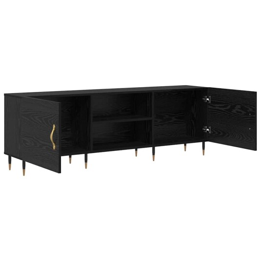TV skap Svart eik 150 x 30 x 50 cm Konstruert tre TV skap Svart eik 150 x 30 x 50 cm Konstruert tre