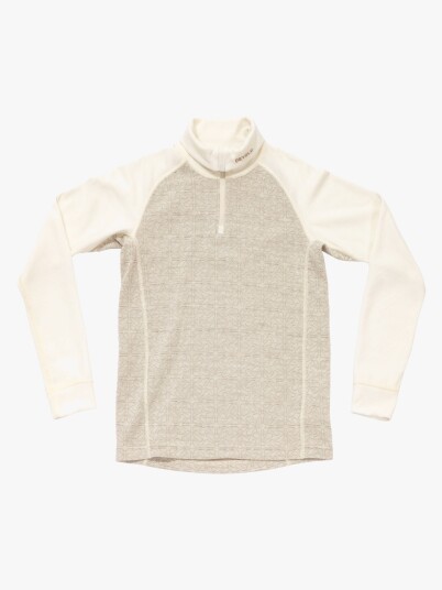 Devold Duo Active Merino Zip Neck Jr Genser Raw White 16 år