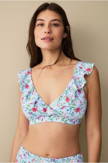 Ellos Collection Arya Bikini BH med volang Blå