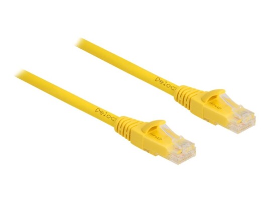 Delock Koblingskabel Rj-45 Hann Til Rj-45 Hann 5 M 6.1 Mm Utp Cat 6A Halogenfri Formstøpt Uten Hindringer Fast Tracing Gul