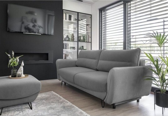 Sofa Eltap Silva 236x95x90 cm Velvetmat 4 Grå