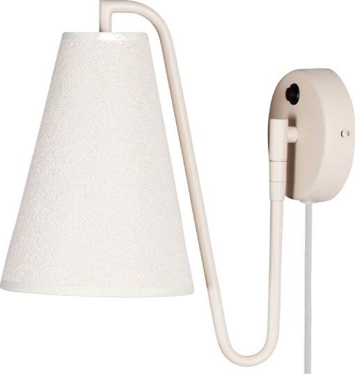 Globen Lighting Lou Vegglampe Bouclé Hvit/Beige