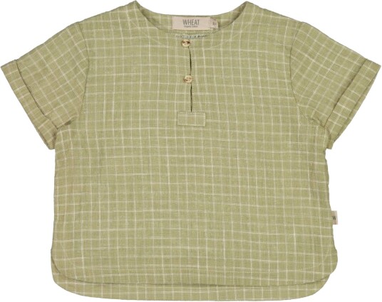 Wheat Shirt Abraham Green Check (80 / 1 år)