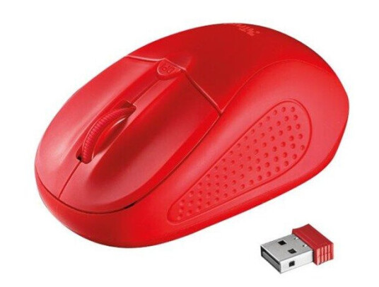 Trust Primo Wireless Mouse - red - Mus - Optisk - Rød
