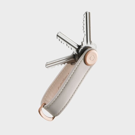 Orbitkey Leather Key Organiser Stone/Grey