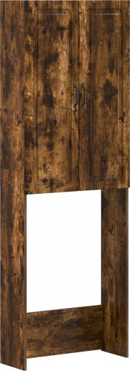 vidaXL Toalett skap UTRECHT Røkt Eik 66 x 25,5 x 190 cm Konstruert tre