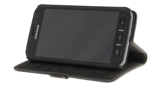 Insmat FlipCover med Lomme for Kredittkort til Samsung Galaxy Xcover 4 - Ekte Skinn, Svart Insmat FlipCover med Lomme for Kredittkort til Samsung Galaxy Xcover 4 - Ekte Skinn, Svart