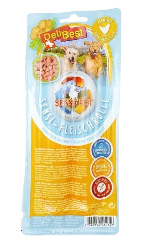 Pølse Sensitiv Kylling 2X400G Hund Hundegodbiter & Tyggebein Belønningsgodbiter For Hund Delibest Pølse Sensitiv Kylling 2X400G Hund Hundegodbiter & Tyggebein Belønningsgodbiter For Hund Delibest
