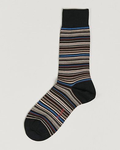 Falke Microblock Stripe Sock Grey White