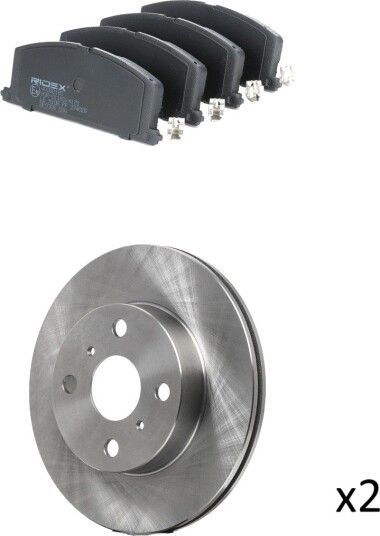 Bremseskiver og -klosser RIDEX 3405B2697