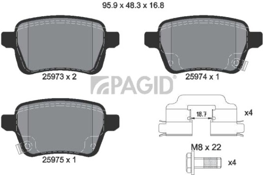 PAGID T2324N Bremseklosser PAGID T2324N Bremseklosser