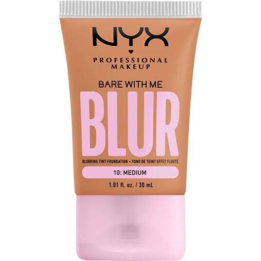 NYX Bare With Me Blur Tint Foundation 10 Medium 30 ml - Vegansk og Fuktighetsgivende
