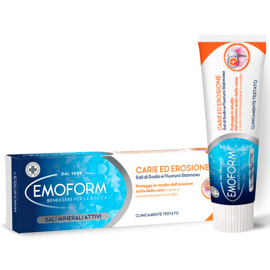 Xylitol tannkrem EMOFORM Caries og erosjon 75 ml.