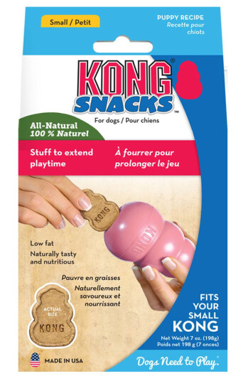 KONG Snacks til Valper 198g - Naturfarge, Laks, Uten Hvete, Mais, Soya