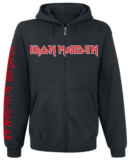 Iron Maiden Hettejakke - NOTB - S til XXL - Herrer - svart