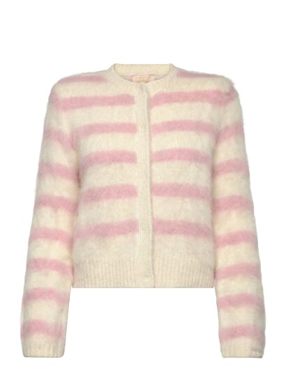 by Ti Mo Hairy Knit Jacket Pink XL