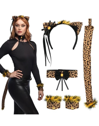 Leopard Kostymesett 5 Deler