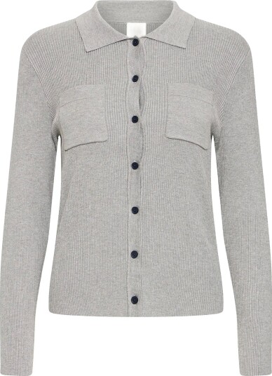 ICHI Ihluls Rib Polo Ca Grey XL