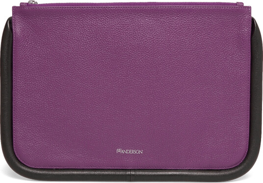 JW Anderson Large Bumper Leather Pouch Purple ONE SIZE JW Anderson Large Bumper Leather Pouch Purple ONE SIZE