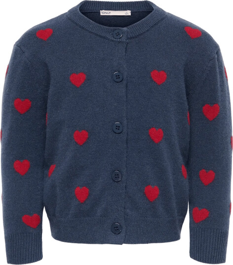 Kids Only Kmgroca Life Ls Jacquard Cardigan Knt   Navy   122