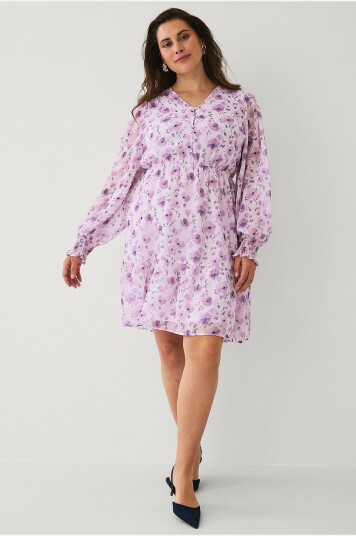 Ellos Plus collection Kjole i chiffon Rosa