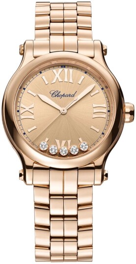Chopard Dameklokke 275378 5008 Happy Sport Rosegullfarget/18 karat