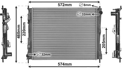 VAN WEZEL 43002375 Radiator motorkjøling