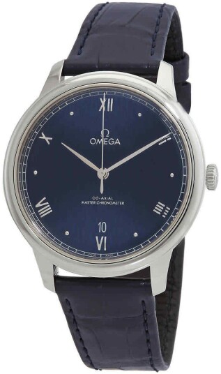 Omega Herreklokke 434.13.40.20.03.001 De Ville Prestige Blå/Lær