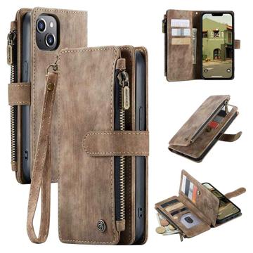 Caseme C30 Multifunksjonell iPhone 14 Plus Lommebok-deksel Brun