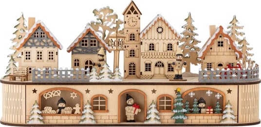 Bloomingville Norwich Deco W/Light - NATURAL - 45X12.5X21 cm
