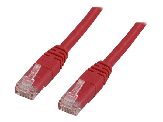 Deltaco 7m Cat6 U/UTP Koblingskabel RJ-45 Hann til Hann Rød
