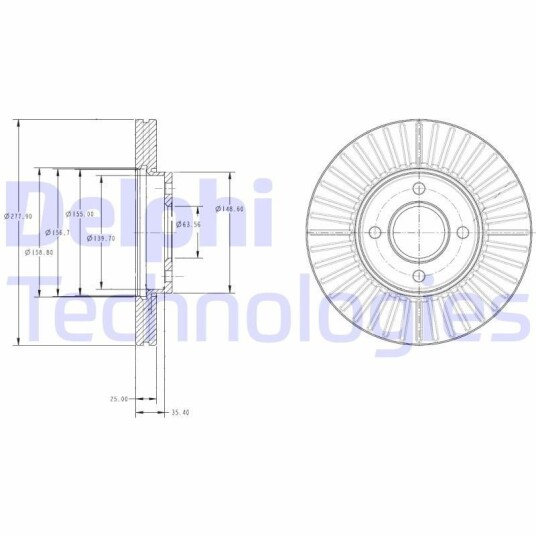 Bremseskive DELPHI BG4117