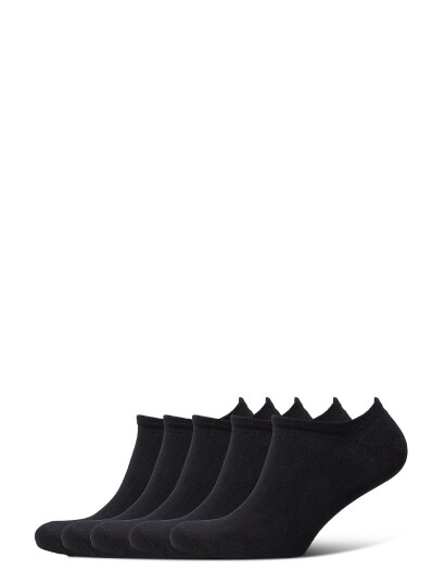 TOPECO Sneaker Solid, Bamboo, 5 Pc/Pack - Black - 39-42