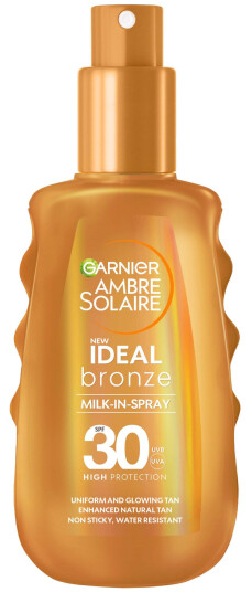 Garnier Ambre Solaire Ideal Bronze Spray SPF 30 150 ml - Solkrem for Glødende Brune Toner