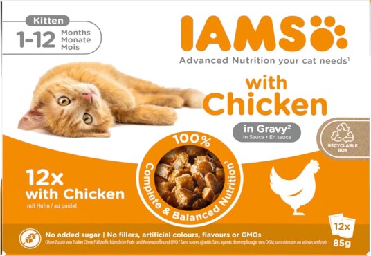 Iams Advanced Nutrition Kitten Kylling I Saus 24 X 85 G