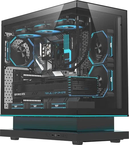 DarkFlash F1 ATX Mid Tower PC-kabinett 6 ARGB PWM-vifter Svart F1 ATX + 6INF34T