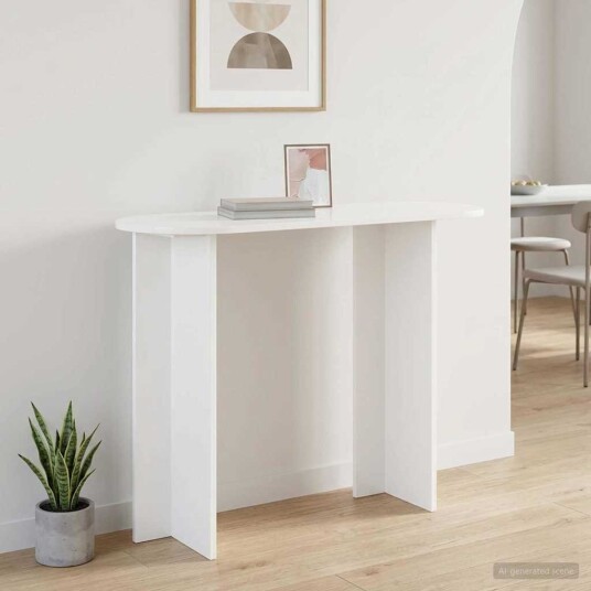 vidaXL Konsollbord med lagring Hvit 100 x 39,5 x 75 cm Konstruert tre
