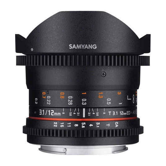Samyang 12mm T3.1 VDSLR Fuji X Fuji X Mount Fisheye