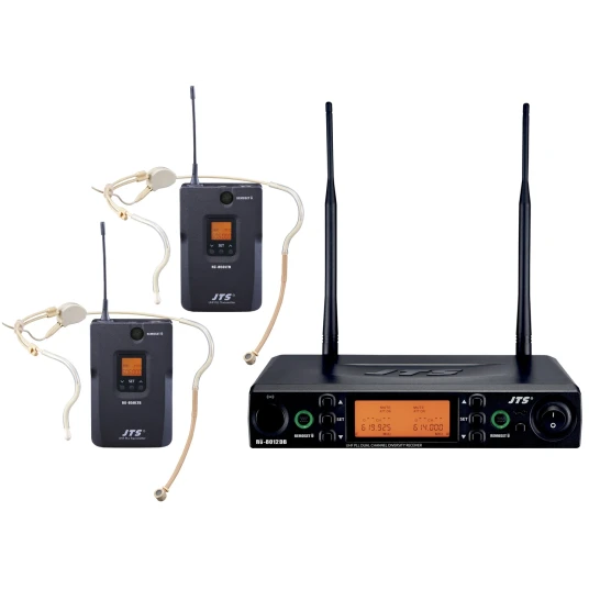 Jts Ru-8012db/cm-214ulf Trådløst System Dobbel Mottager M/ 2x Kardioid Hodebøyle