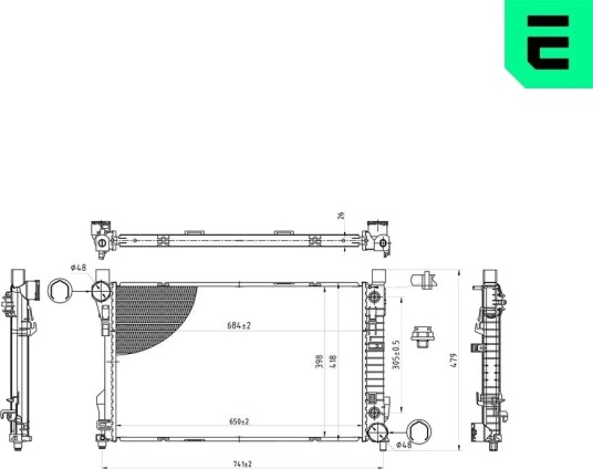 ERA 673114 Radiator motorkjøling