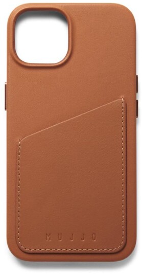 Mujjo Full Leather Wallet Case Iphone 14 Gyllenbrun