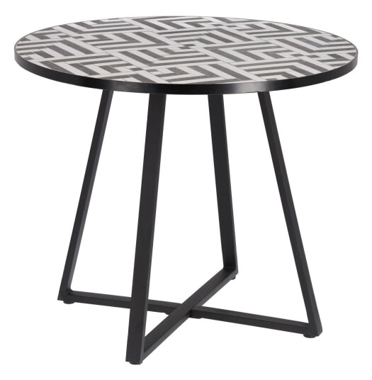 Kave Home Tella Spisebord - Sort/Hvit, Ø90 Unoliving