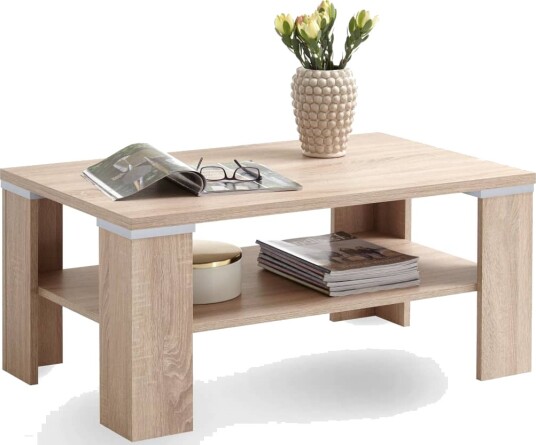 FMD Salongbord med hylle 100x60x46 cm eik FMD Salongbord med hylle 100x60x46 cm eik