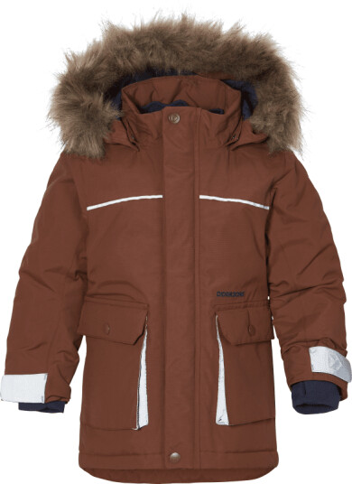 Didriksons Kids' Kure Parka 5 140, Earth Brown Didriksons Kids' Kure Parka 5 140, Earth Brown